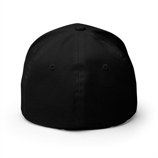 Embroidered Cross on the Horizon Cap. Where Faith Meets the Streets (Black)
