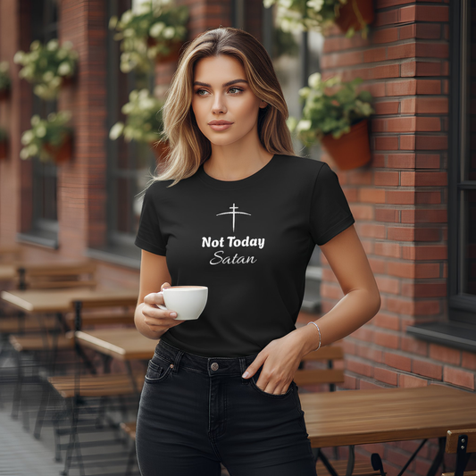 Not Today Satan T-Shirt — Faith-Based Christian Tee