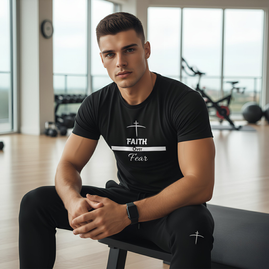 Faith over Fear Christian T-Shirt (Black)