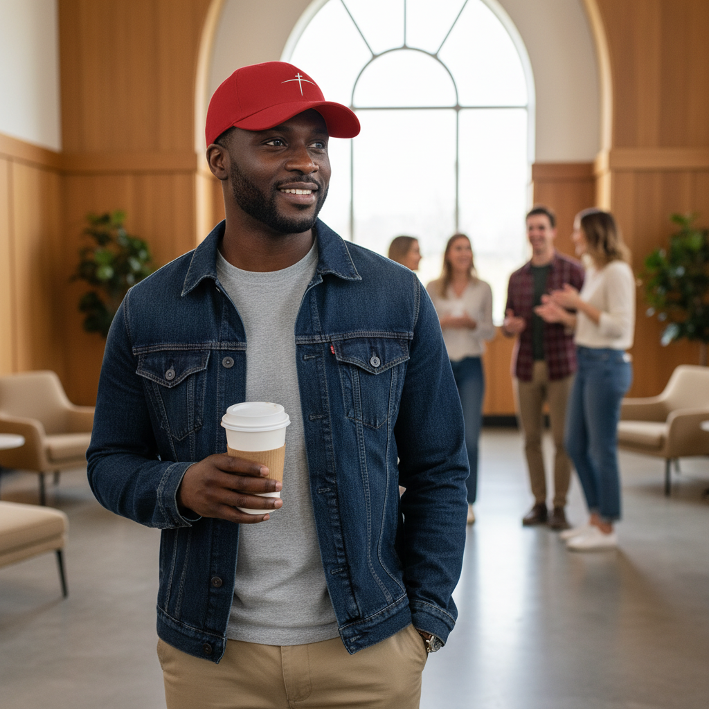 Cross on the Horizon Cap – Where Faith Meets the Streets - Red