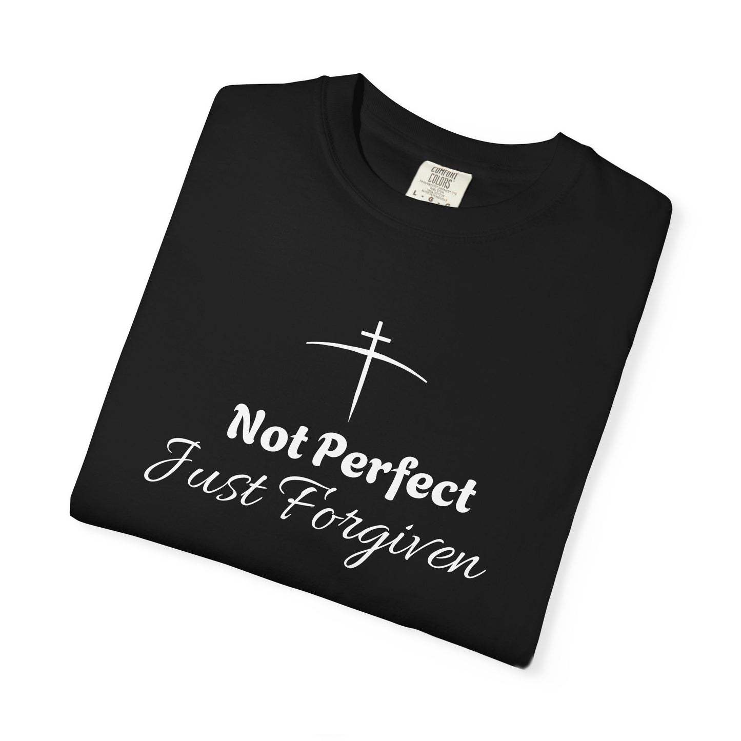 Not Perfect Just Forgiven Christian T-Shirt (Black)