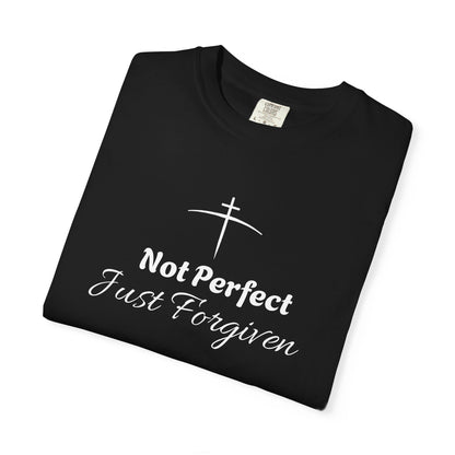 Not Perfect Just Forgiven Christian T-Shirt (Black)