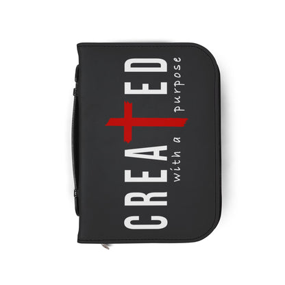 Bible Cover — "Created with Purpose" Zippered Scripture Case