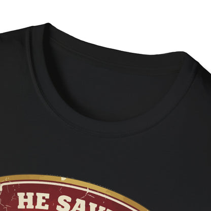 He Saves T-Shirt – “100% Pure Grace” Christian Faith Tee