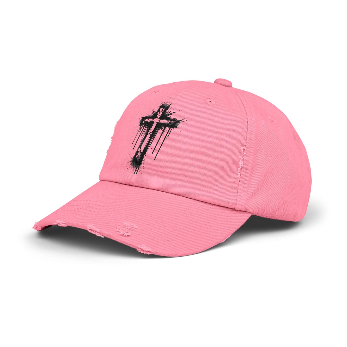 Distressed Christian Cap – Graffiti Cross Dad Hat | Broken to Risen Co.