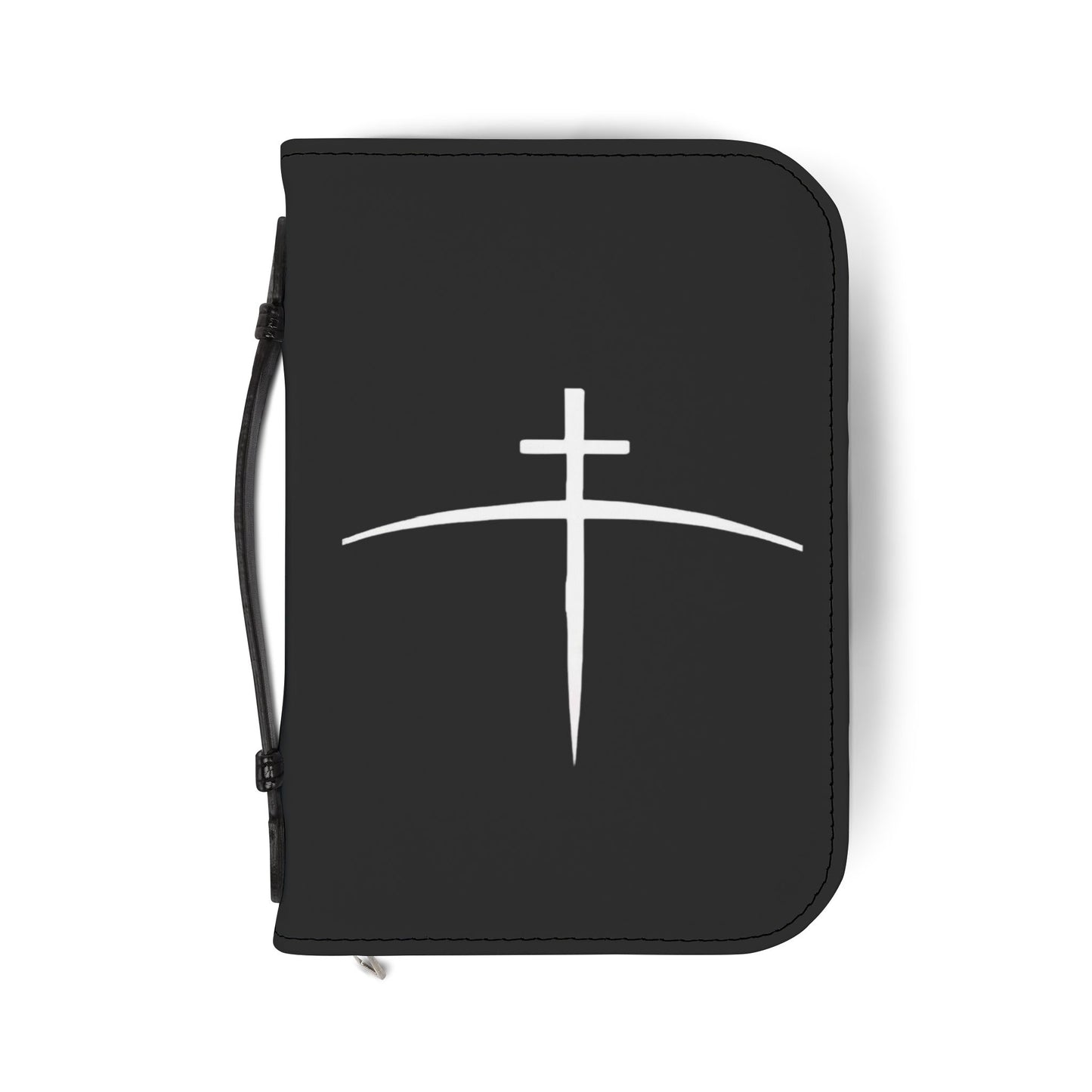 Bible Cover - Cross on the horizon Design with Luke 21:28 Scripture (Black Zipper Bible Case)