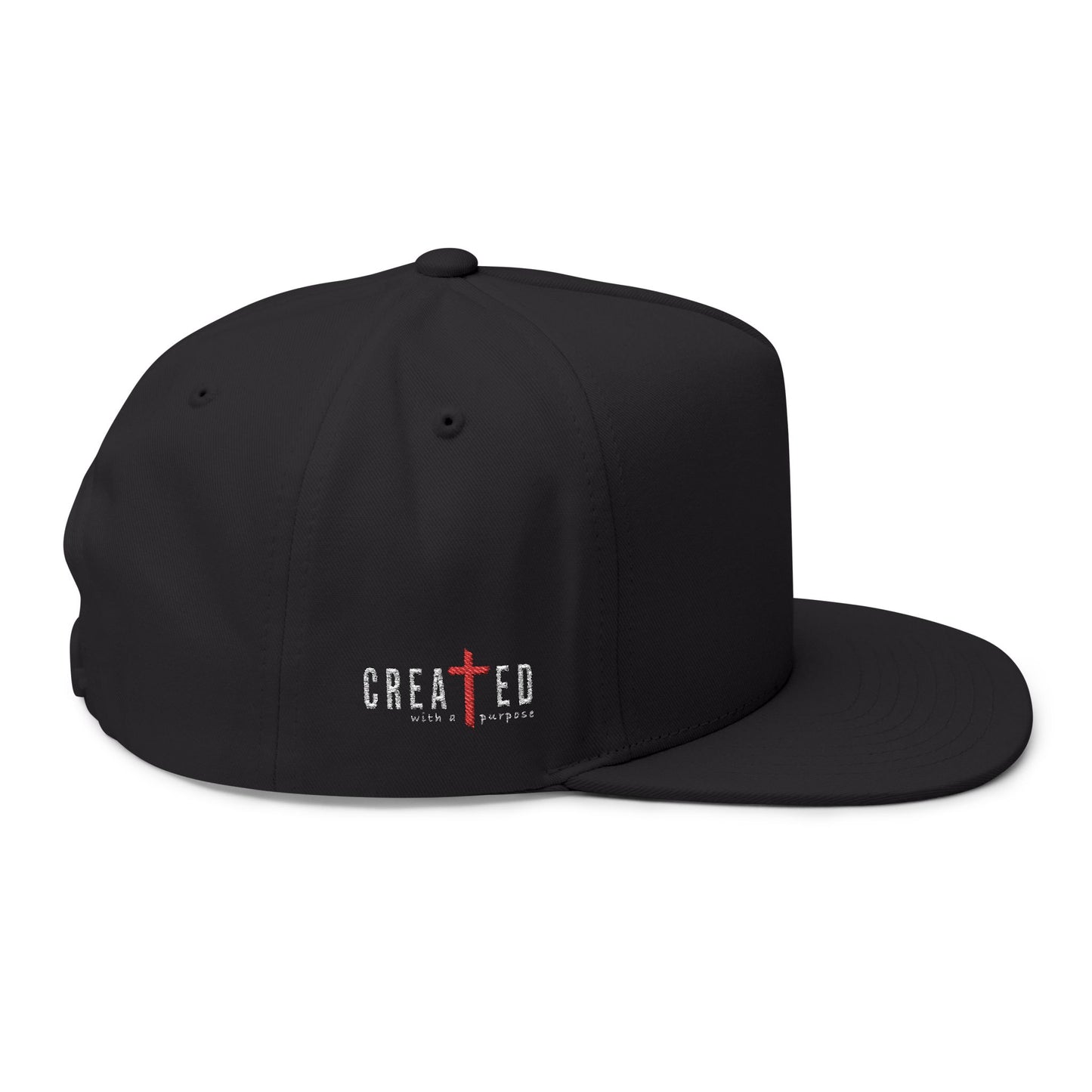 Christian Flat Bill | Embroidered Cross | Faith Cap