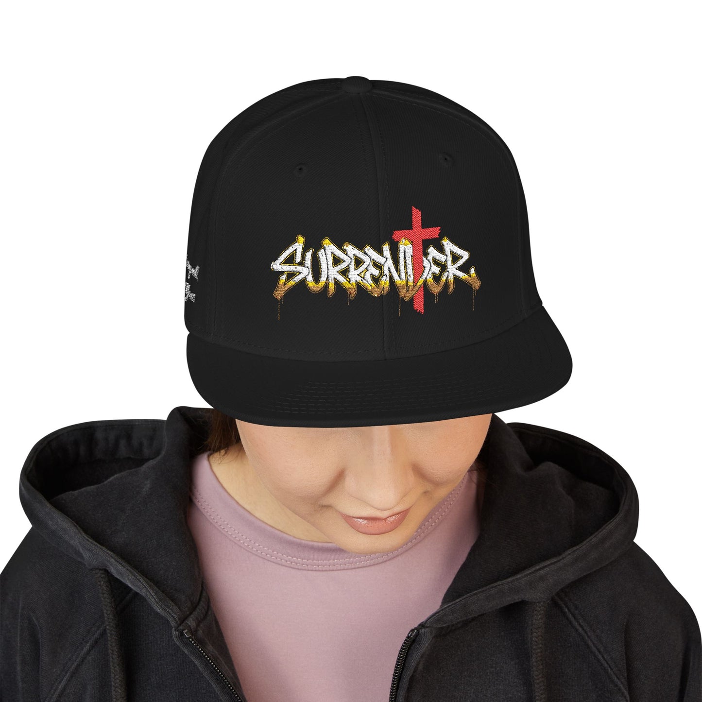 Snapback Hat — 'Surrender' Embroidered Streetwear Cap