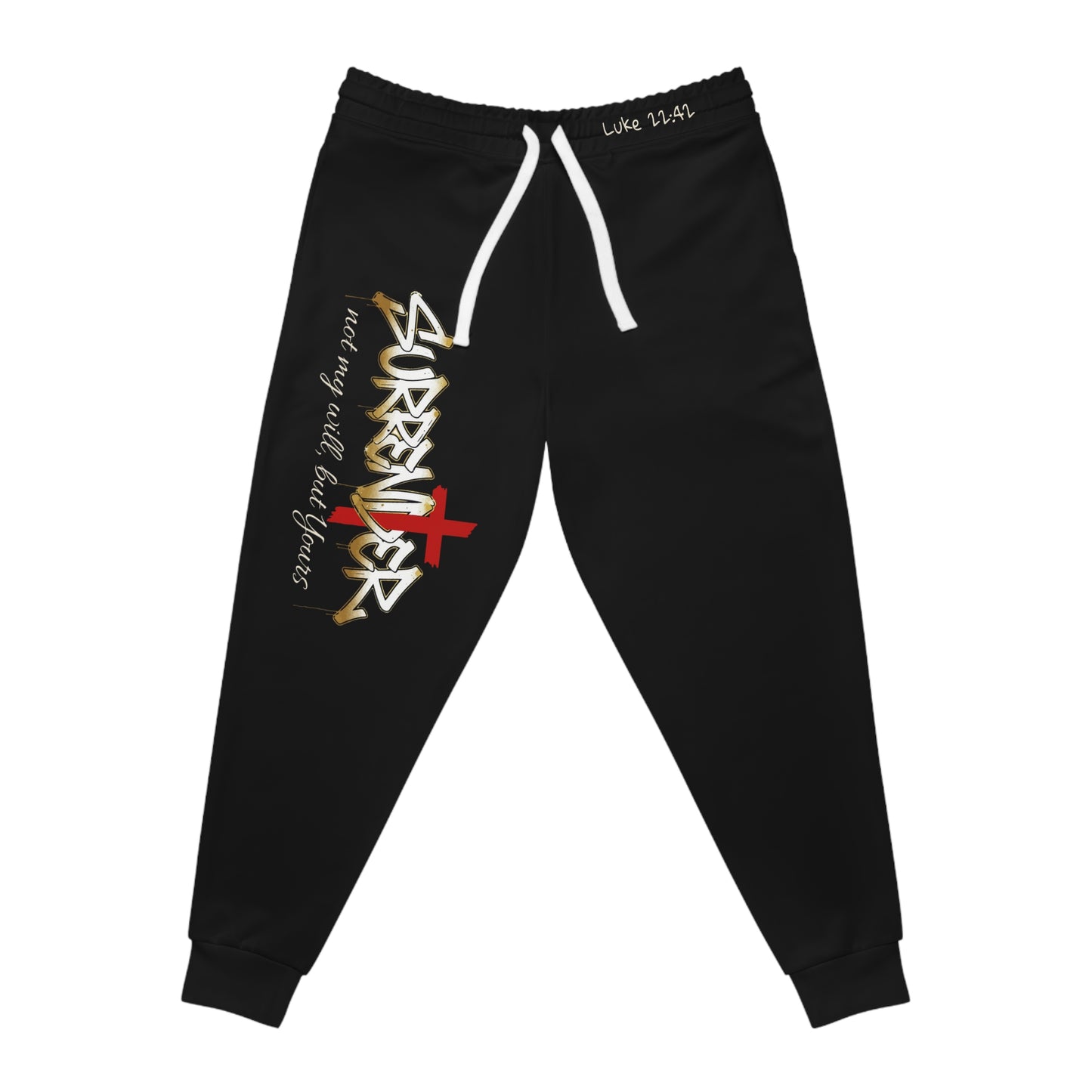 Christian Cross Athletic Joggers — "Cornerstone" Faith Graphic Sweatpants