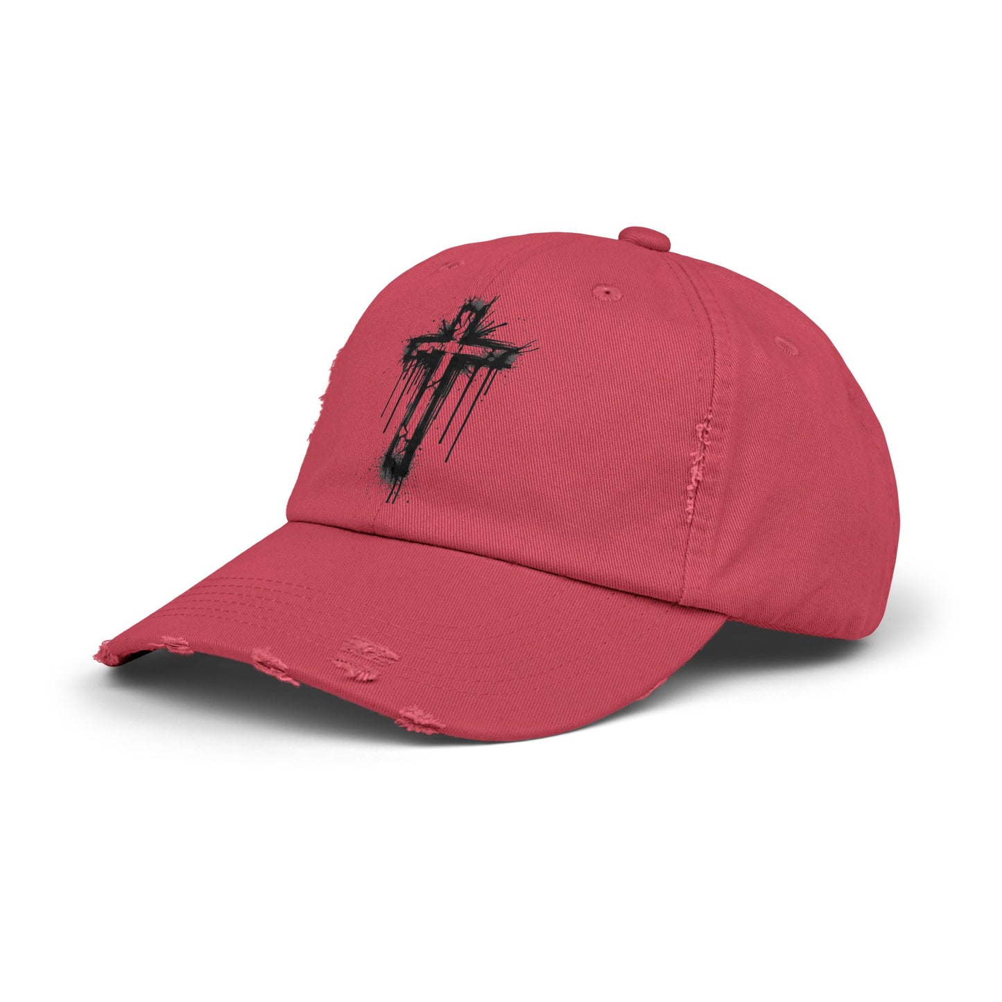 Distressed Christian Cap – Graffiti Cross Dad Hat | Broken to Risen Co.