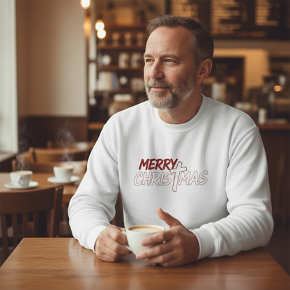 Merry Christmas Green Sweatshirt – Christian Streetwear Holiday Edition