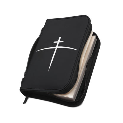 Bible Cover - Cross on the horizon Design with Luke 21:28 Scripture (Black Zipper Bible Case)