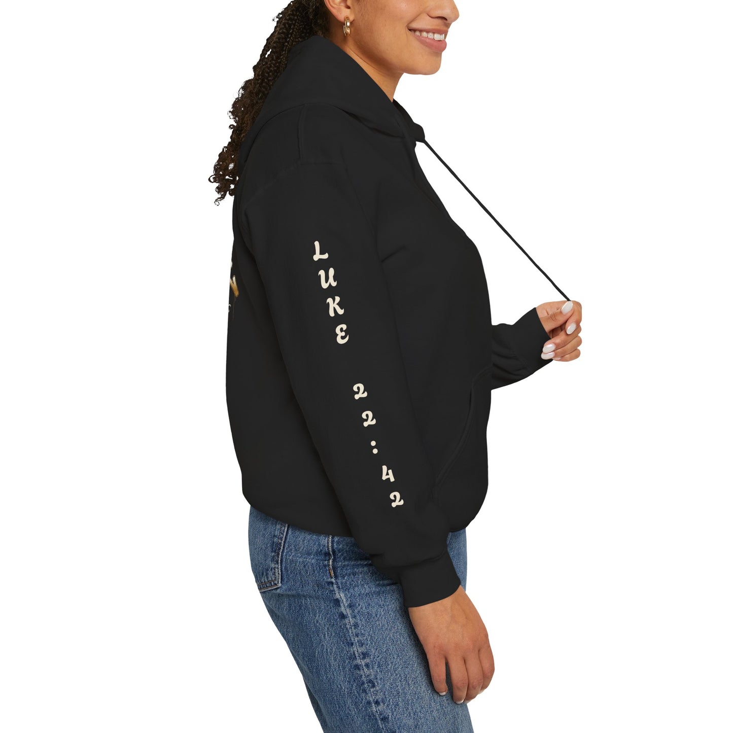 Surrender Hoodie — Christian Faith Cross Pullover ("Surrender, not my will but Yours")