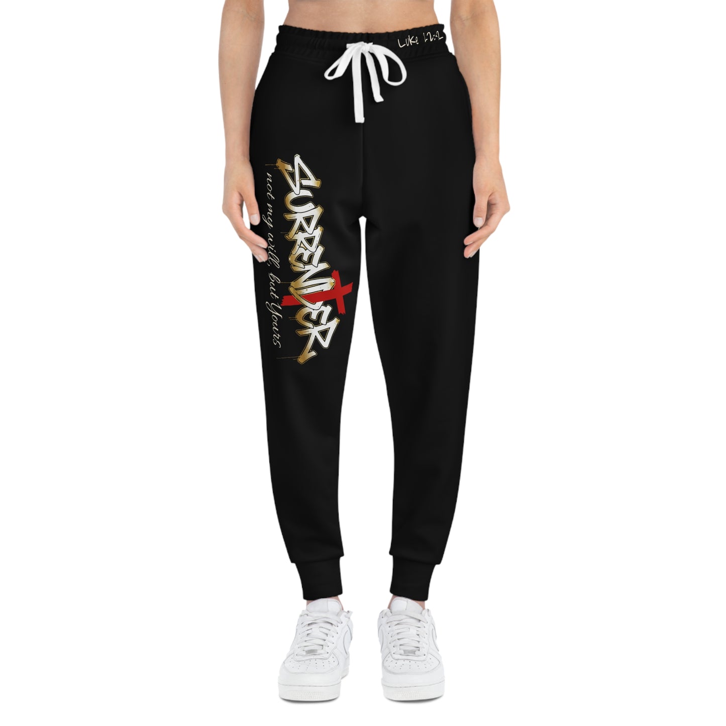 Christian Cross Athletic Joggers — "Cornerstone" Faith Graphic Sweatpants