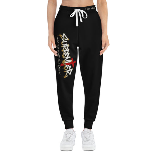 Christian Cross Athletic Joggers — "Cornerstone" Faith Graphic Sweatpants