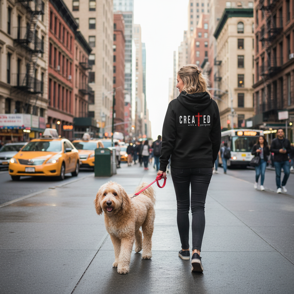 CREATED With a Purpose Hoodie – Christian Streetwear Inspired by Ephesians 2:10