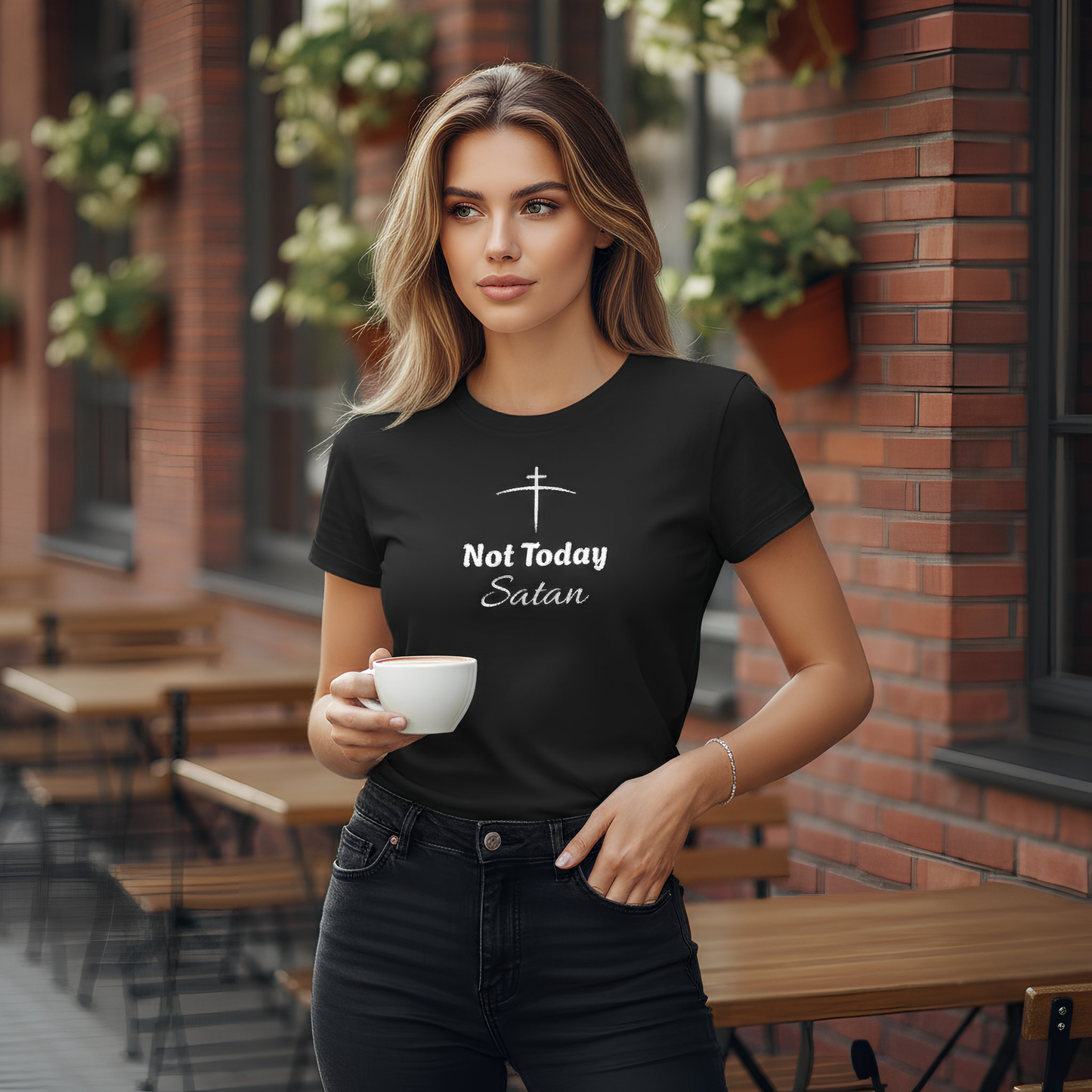 Not Today Satan T-Shirt — Faith-Based Christian Tee