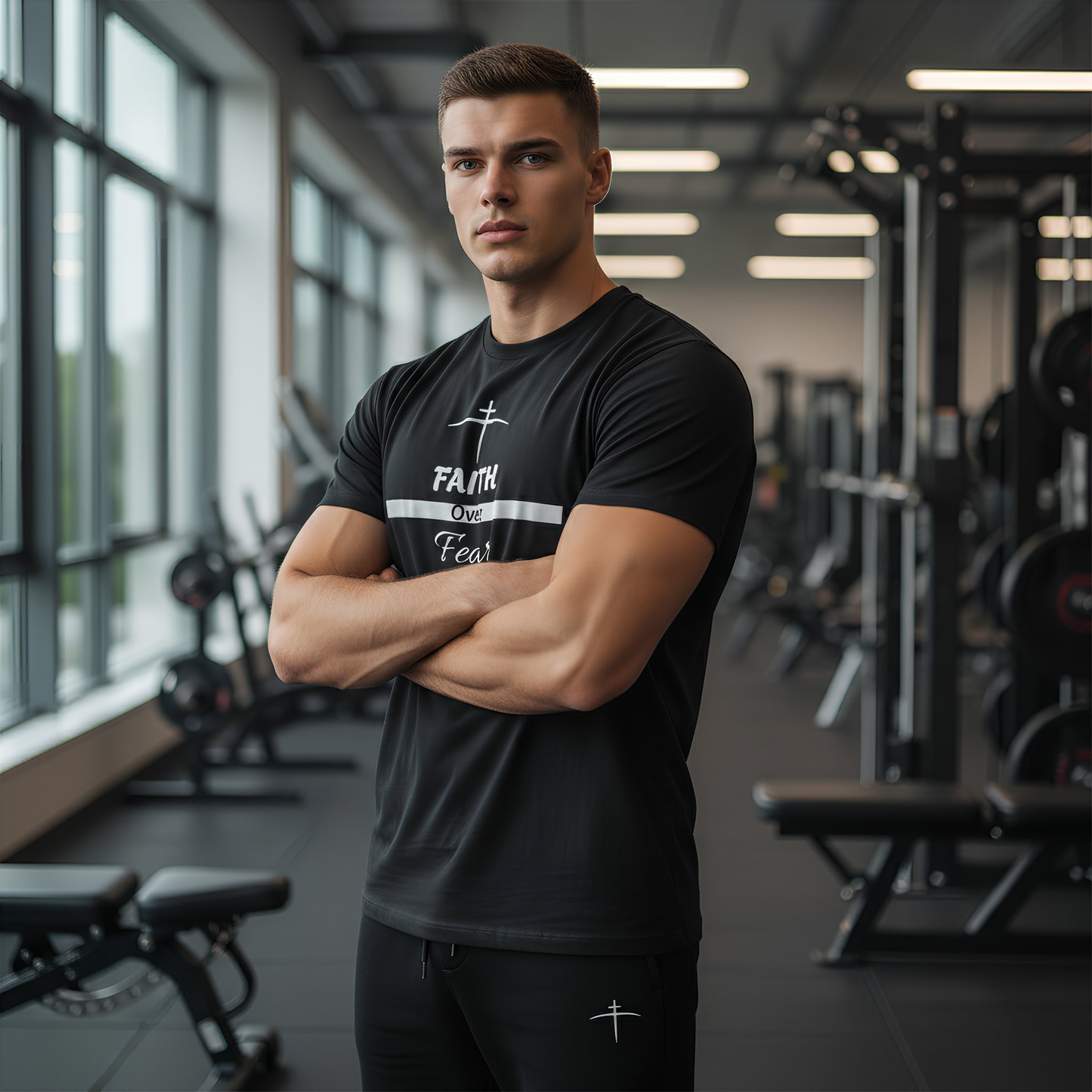Faith over Fear Christian T-Shirt (Black)