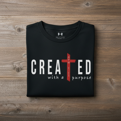 CREATED With a Purpose Men’s Athletic Crewneck T-Shirt – Under Armour | Christian Performance Tee