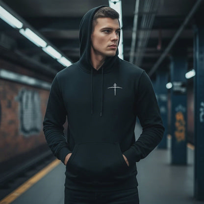 FaithWear Cross on the Horizon  - Midweight Fleece Adult Hoodie