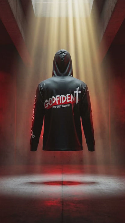 Godfident "Confident in Christ' (white lettering) Athletic Hoodie